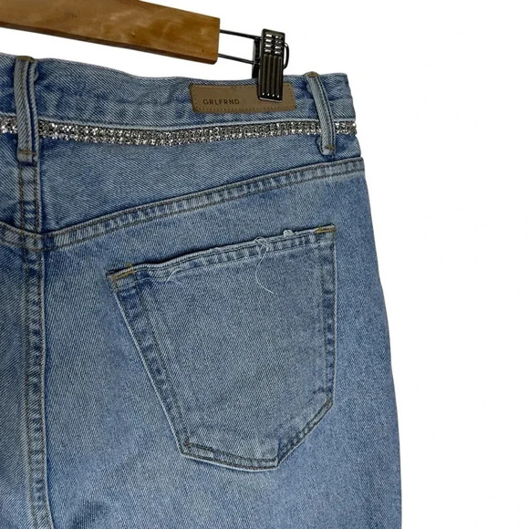 GRLFRND Karolina  Embellished High Rise Button-Fly Skinny Denim Jeans Size 31 - Picture 13 of 16